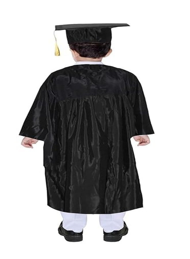 FANY Black Graduation Gown for Kids with Cap| Convocation Gown | Unisex Kids (5-6 years) - Image 2